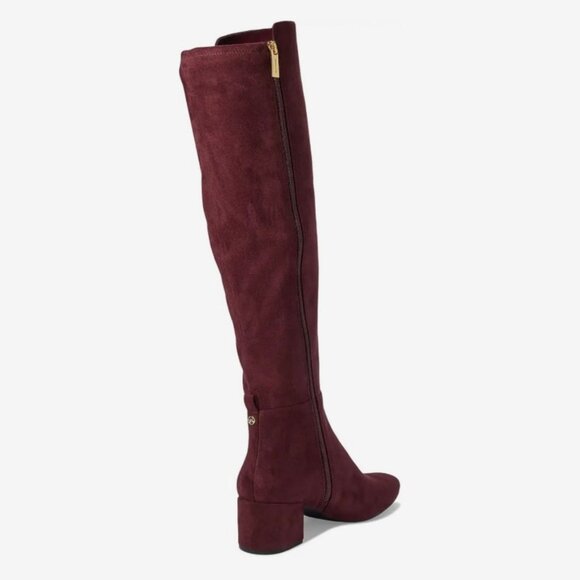 MICHAEL MICHAEL KORS BRADEN Women's Block Heels Knee High Boots Merlot Size 7 - Picture 4 of 8